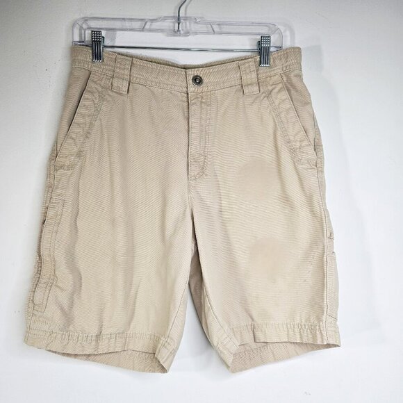 Columbia mens canvas utility shorts Tan size 30 work outdoors casual - Picture 1 of 7